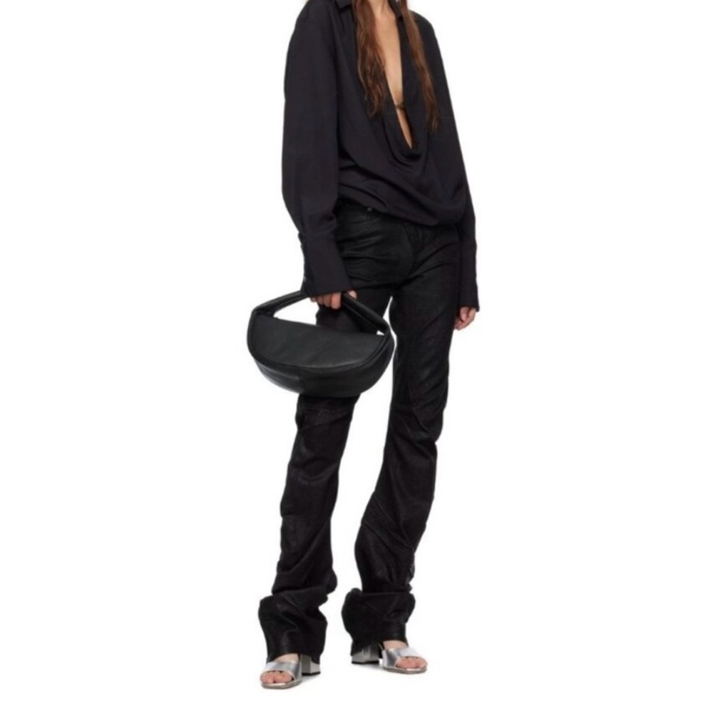 By Far Cush Bag Black Flat Grain Leather